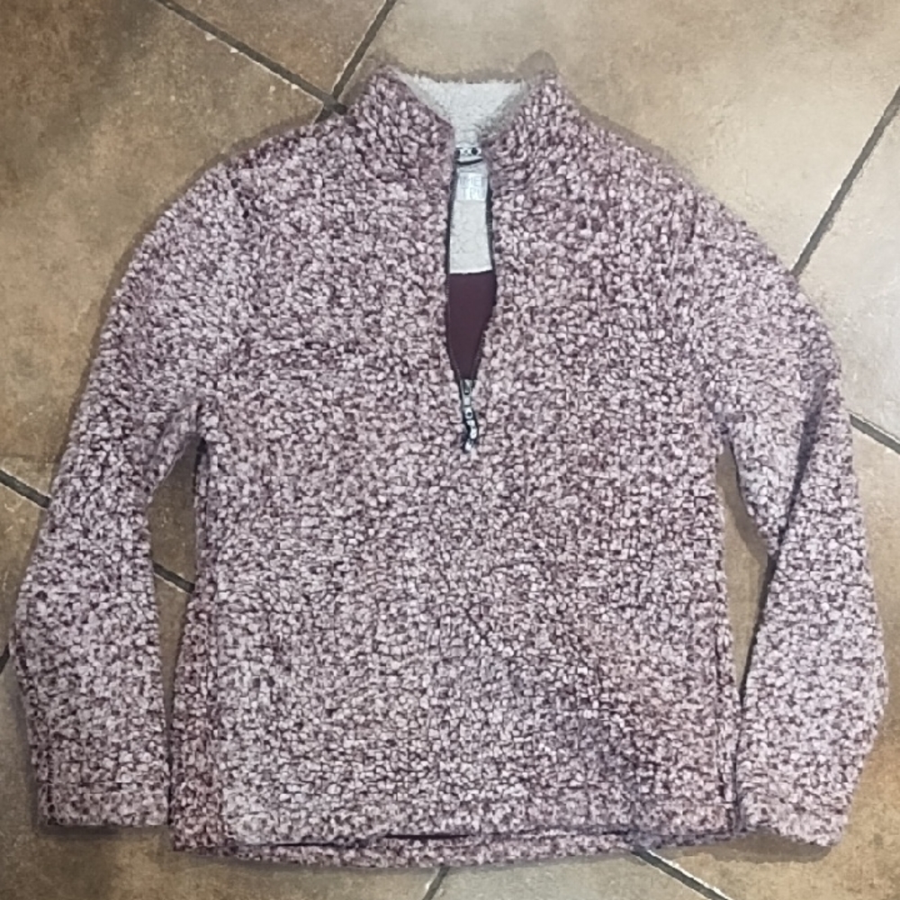 #001 Cozy Pink Fleece Sweater And A Zebra Striped Hoodie.